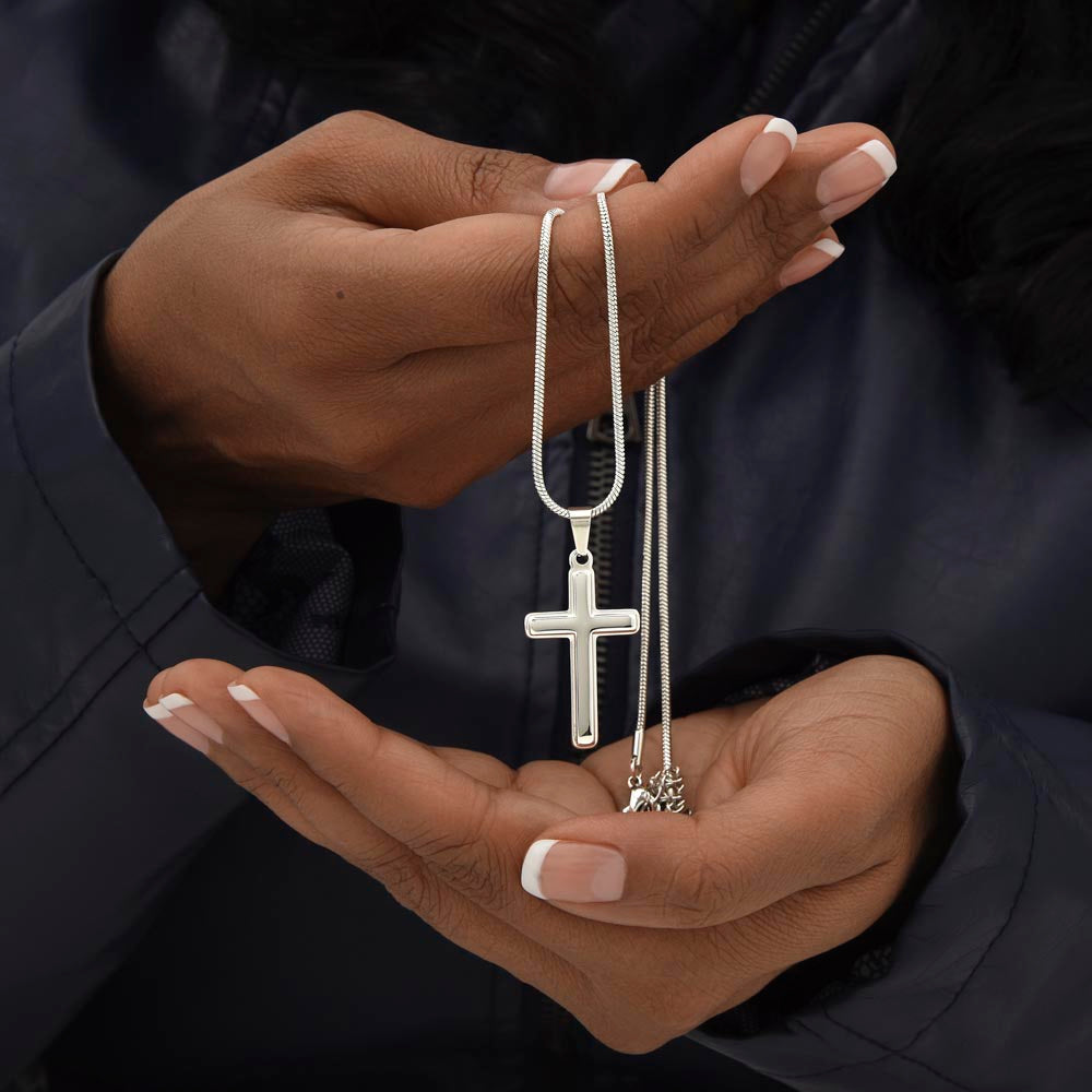 Dad, Weel Done / Personalized Cross Pendant