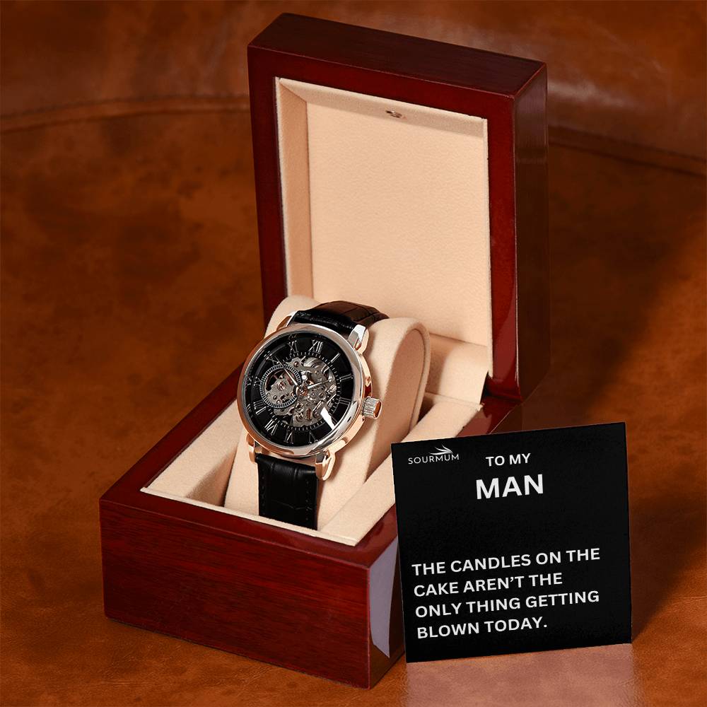 Men's Skeleton Openwork Watch / Wedding , Anniversary gift