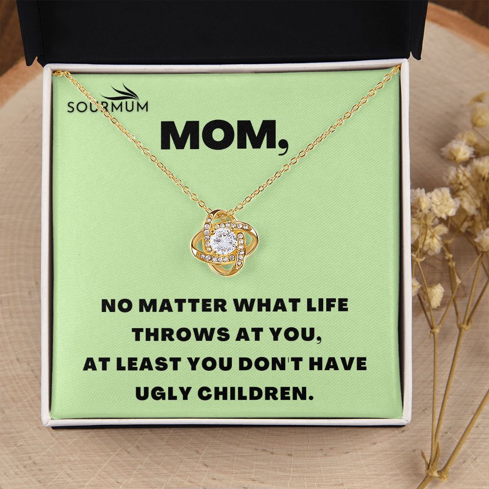 MOM, No Matter /  Love Knot Necklace