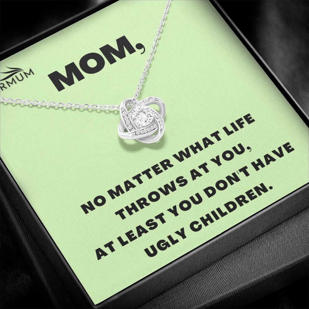 MOM, No Matter /  Love Knot Necklace