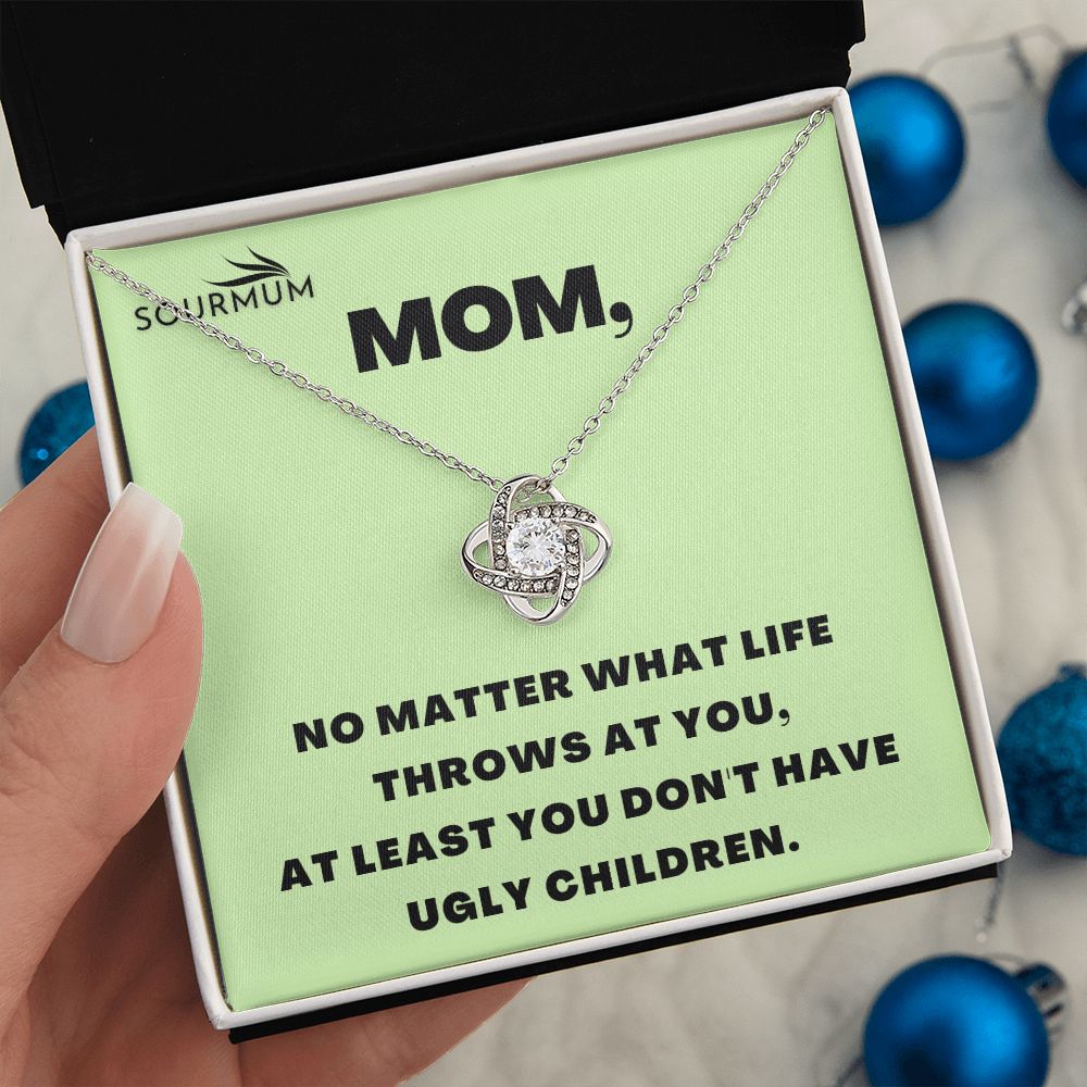 MOM, No Matter /  Love Knot Necklace