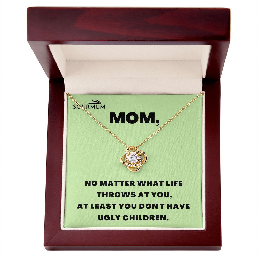 MOM, No Matter /  Love Knot Necklace