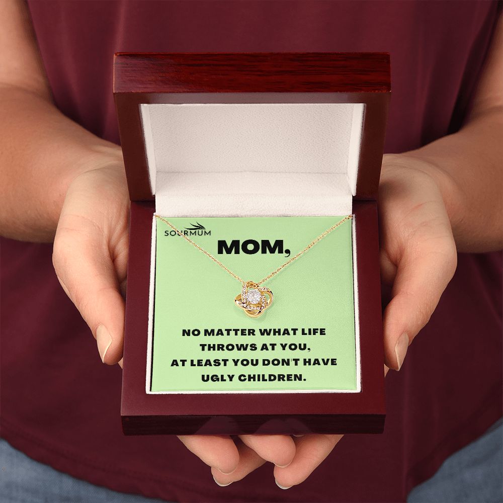 MOM, No Matter /  Love Knot Necklace