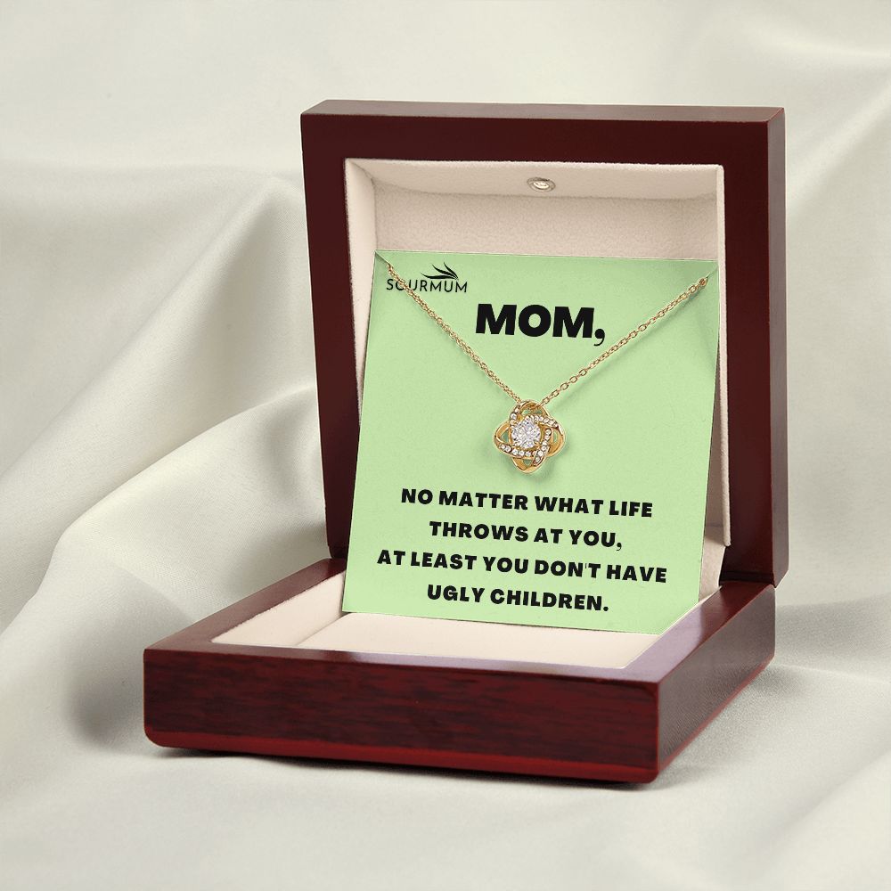 MOM, No Matter /  Love Knot Necklace