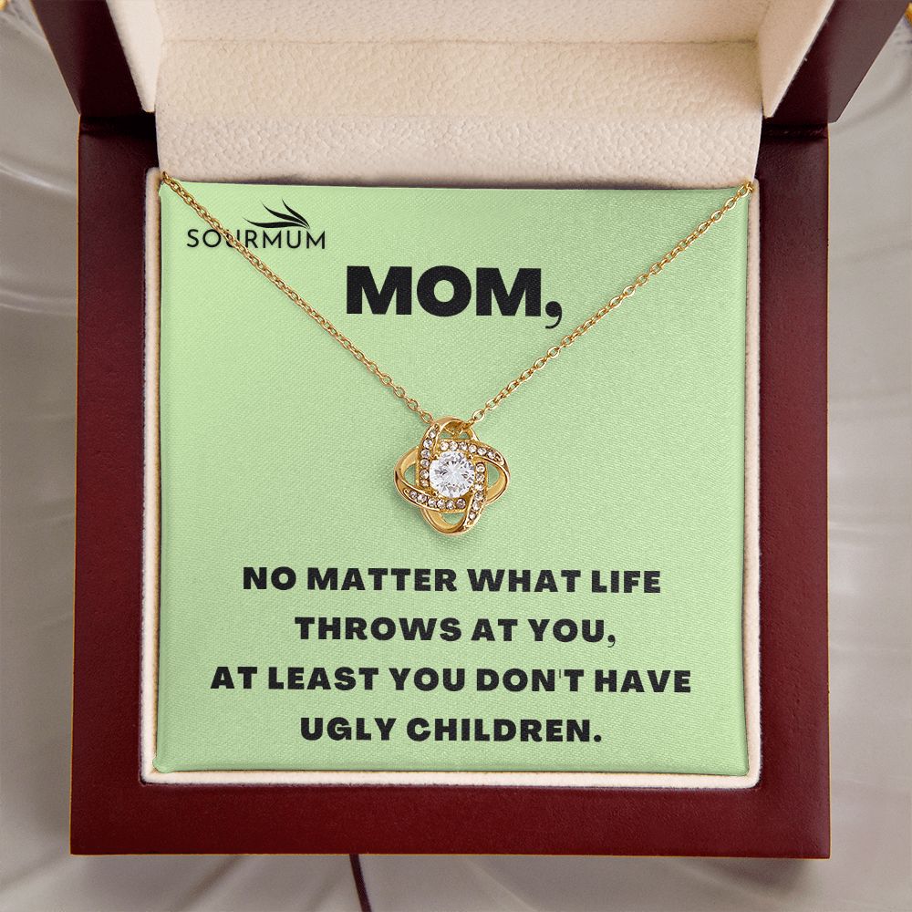 MOM, No Matter /  Love Knot Necklace