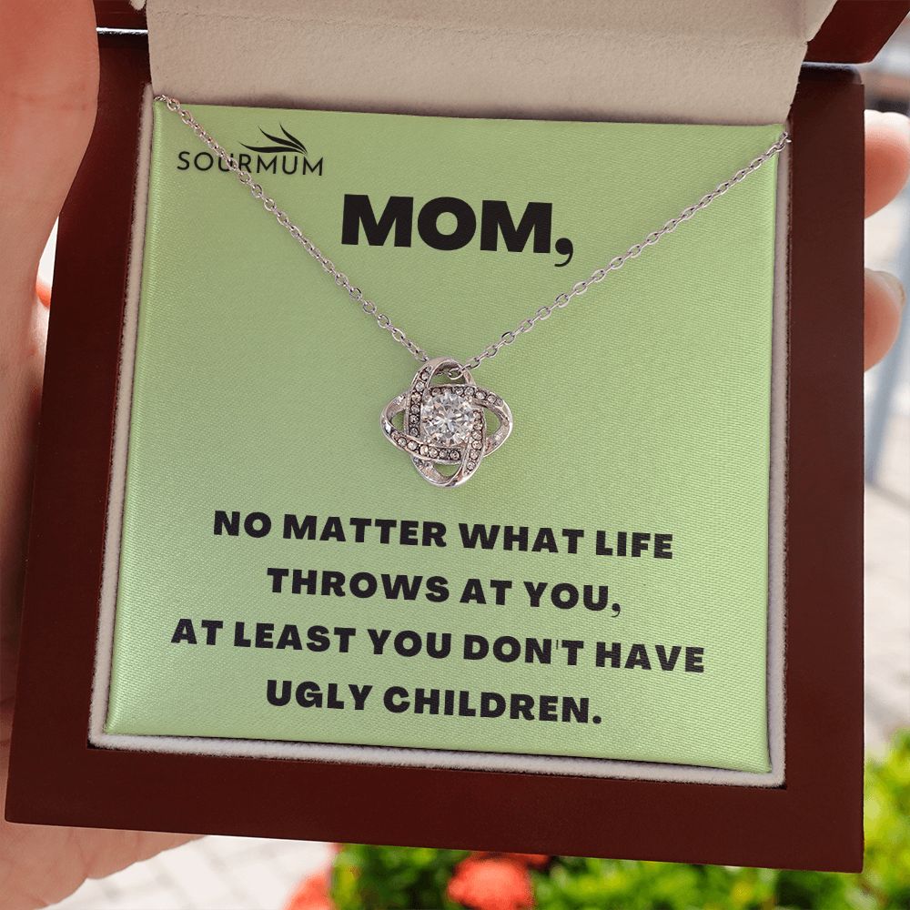 MOM, No Matter /  Love Knot Necklace