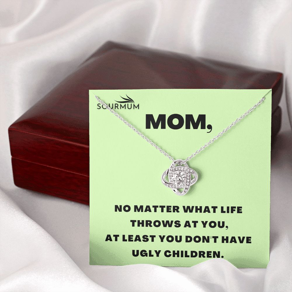 MOM, No Matter /  Love Knot Necklace