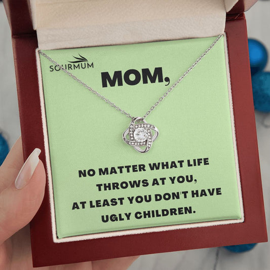 MOM, No Matter /  Love Knot Necklace