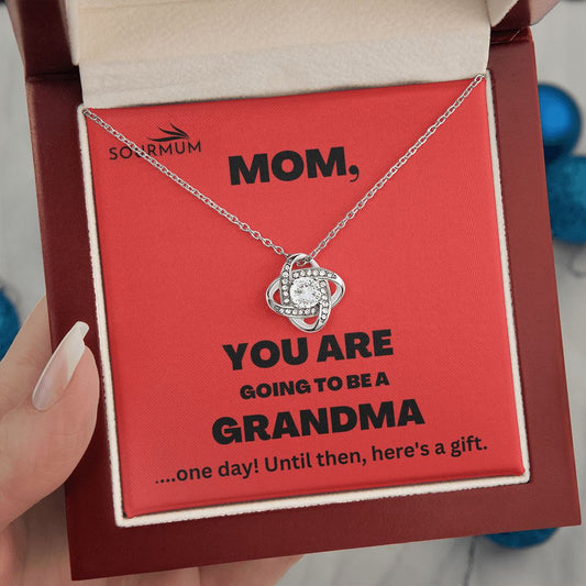 Mom, Going to be Grandma /  Love Knot Necklace